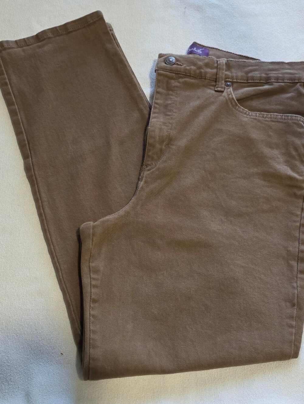 Gloria Vanderbilt Amanda Jeans, Cocoa Brown, Size 14